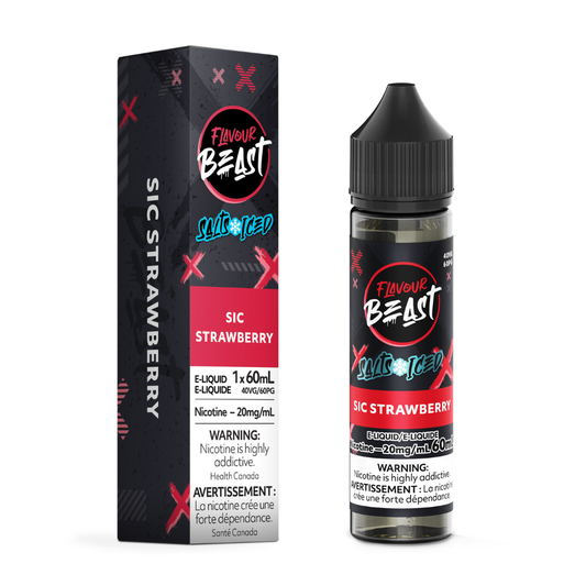 Flavour Beast Salts Vape Juice 60mL 20mg - Sic Strawberry Iced