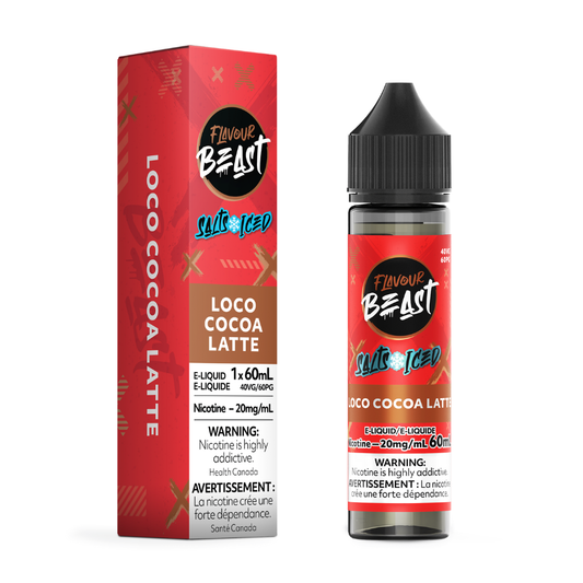 Flavour Beast Salts Vape Juice 60mL 20mg - Loco Cocoa Latte Iced