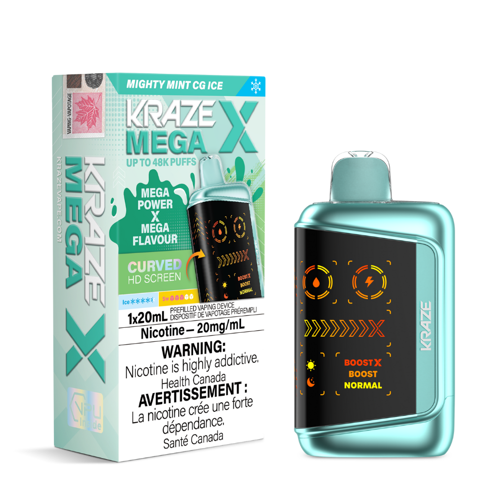 Kraze Mega X 48k Disposable Vape - Mighty Mint CG Ice