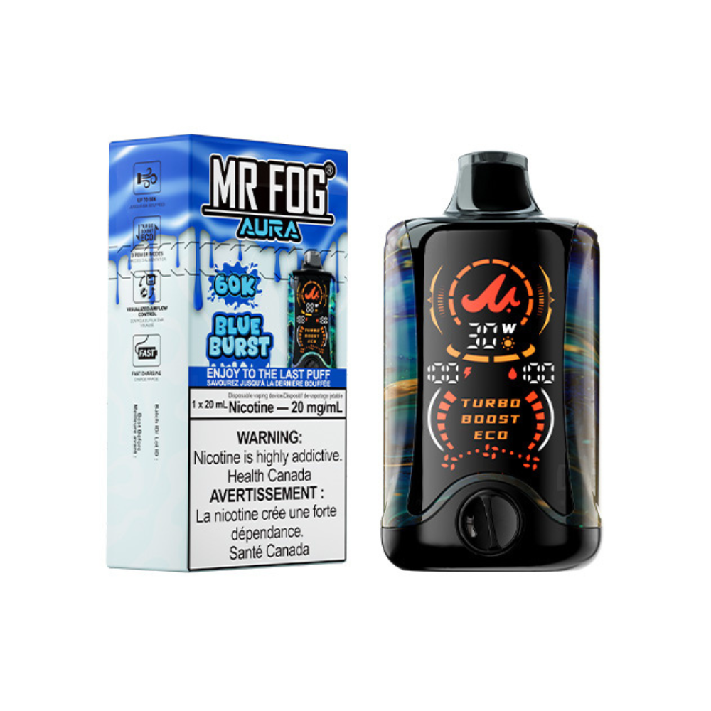 aura disposable vape Mr Fog - 60K Puffs Choose Flavor:Cola Slush Profile:Mint FOGER SWITCH PRO 30K