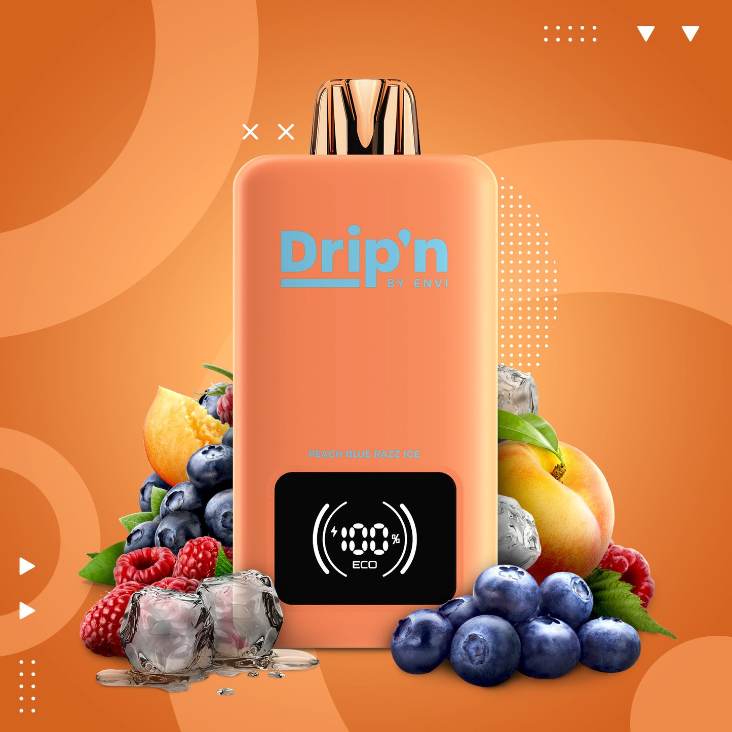 Drip'n By Envi 70k - Peach Blue Razz Ice