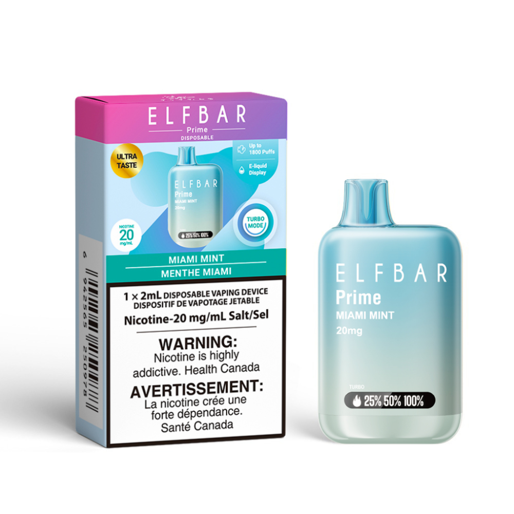 ELF Bar Prime 1800 Puffs 20mg - Miami Mint