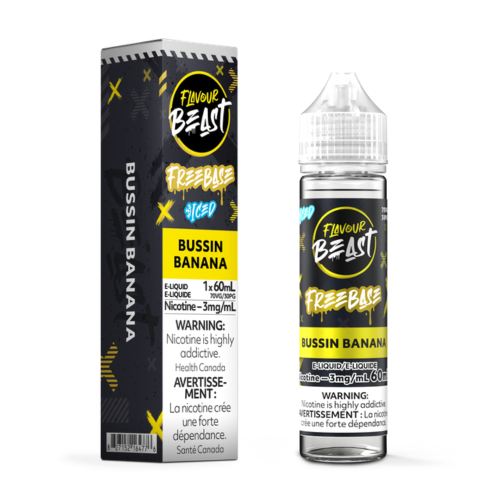 Flavour Beast Freebase Vape Juice 60mL 3mg - Bussin Banana