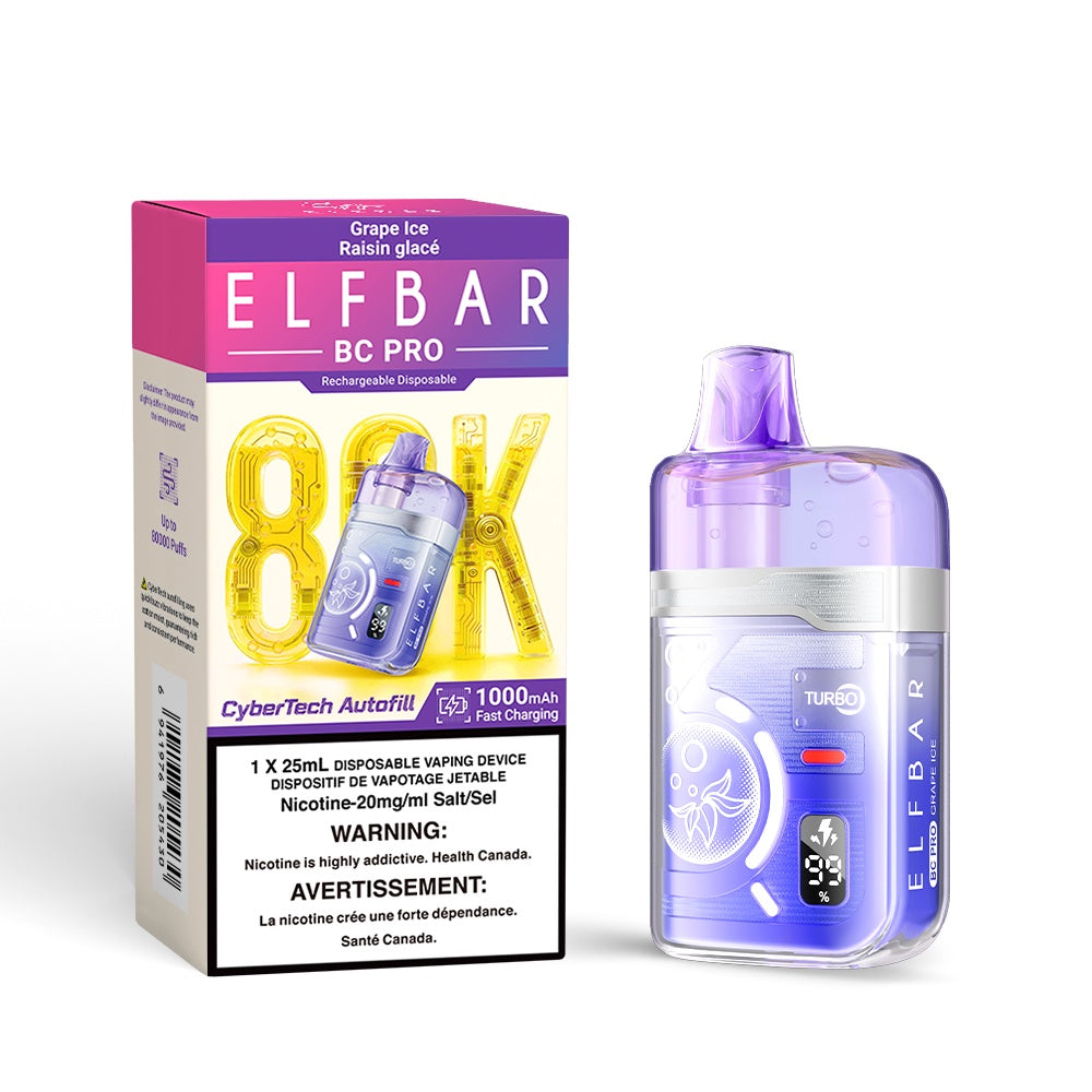 Elf Bar BC Pro 80K Disposable Vape - Grape Ice