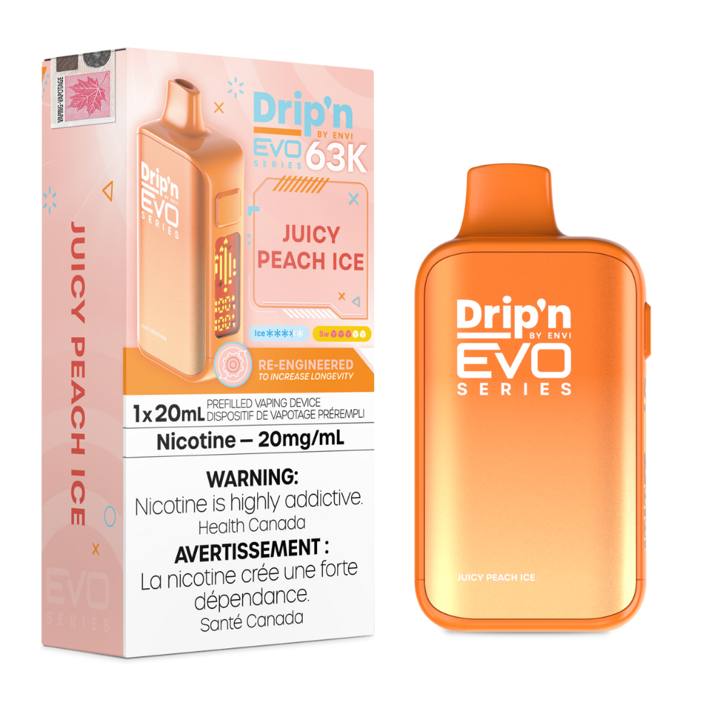 Drip'n by Envi Evo Series 63k Disposable Vape - Juicy Peach Ice