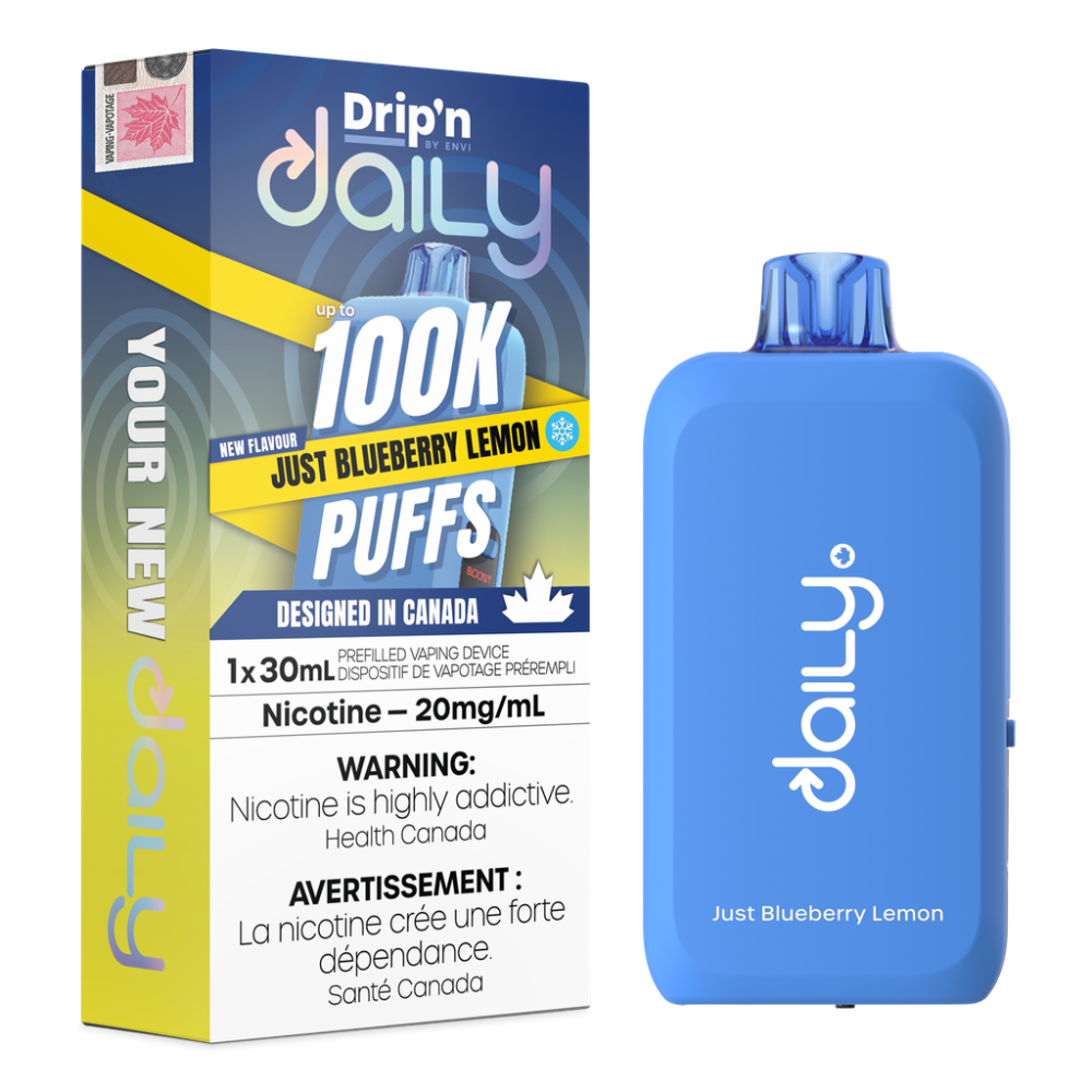 Drip'n Daily Disposable Vape - 100K Puffs - 30mL - Just Blueberry Lemon