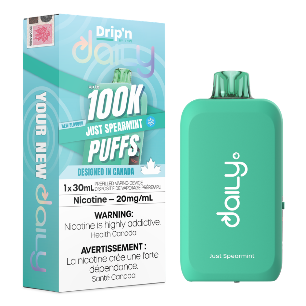 Drip'n Daily Disposable Vape - 100K Puffs - 30mL - Just Spearmint