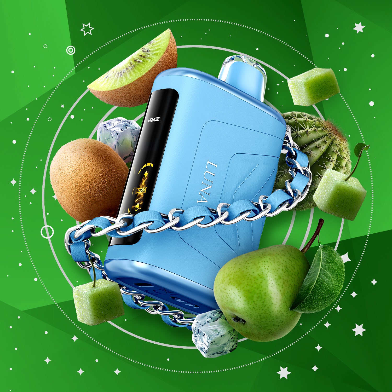 Kraze Luna 42K Puffs – Kiwi Pear Cactus G Ice