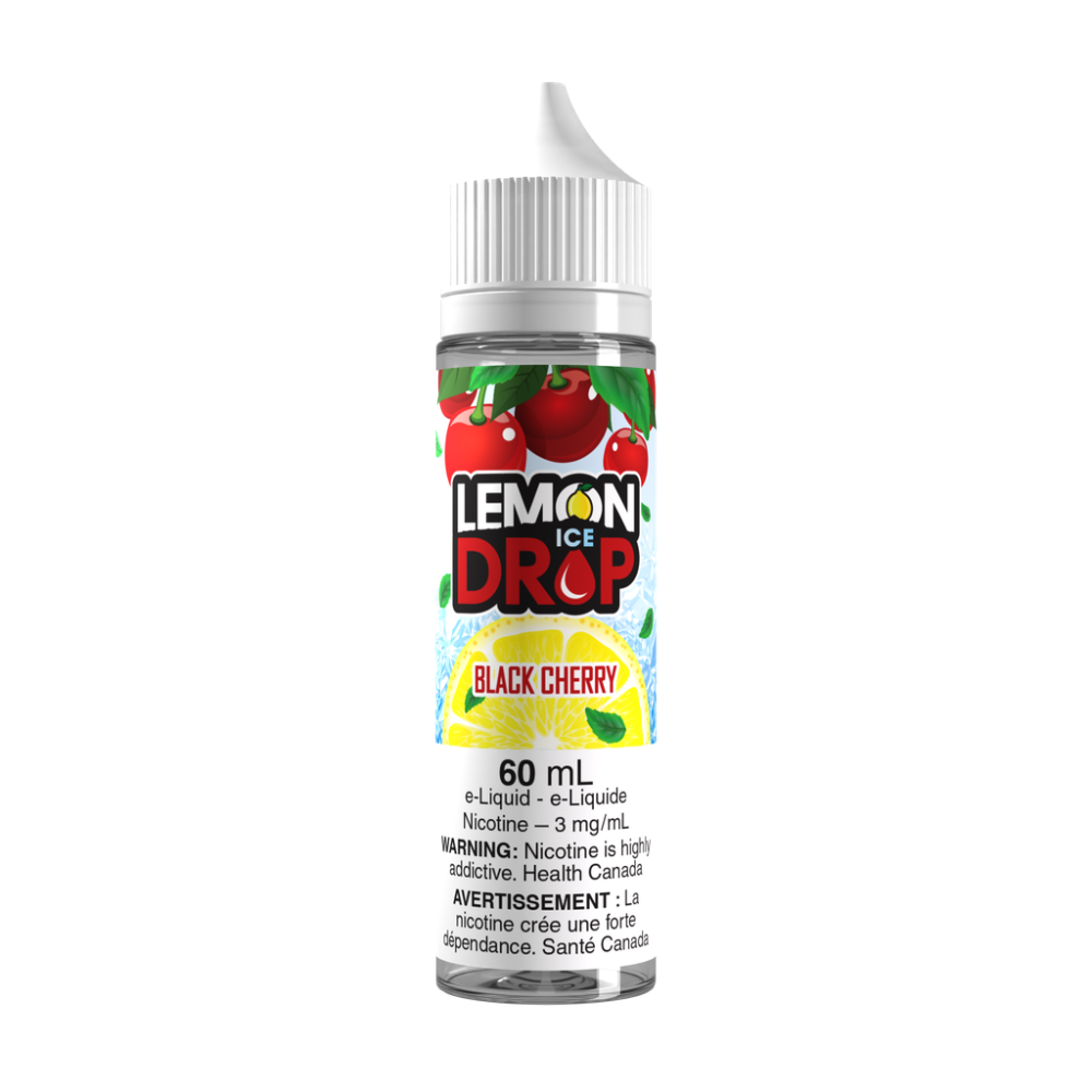 Lemon Drop Ice Vape Juice Freebase 60mL - Black Cherry