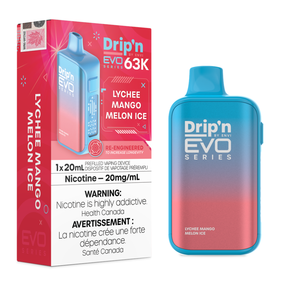 Drip'n by Envi Evo Series 63k Disposable Vape - Lychee Mango Melon Ice