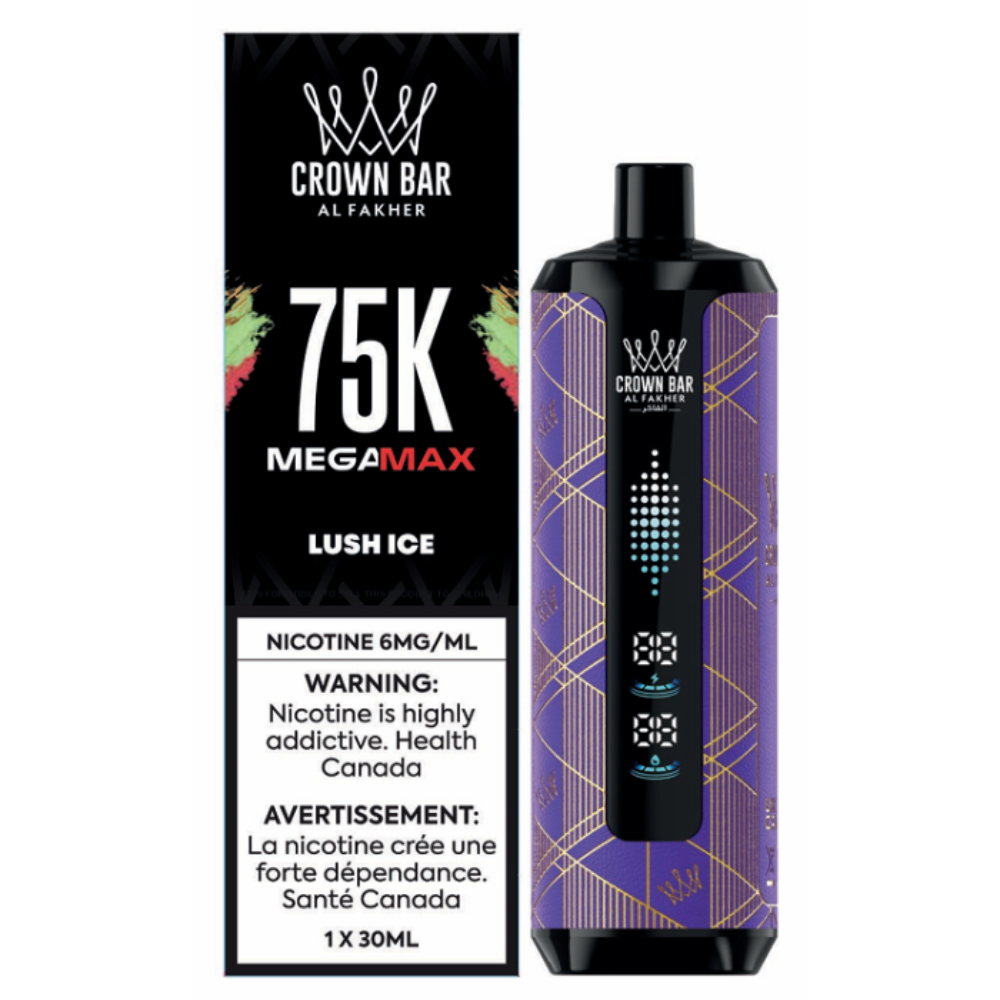 Al Fakher Crown Bar Mega Max 75k Disposable Vape - Lush Ice 89 Vape Shop Al Fakher Crown Bar Mega Max 75k Disposable Vape - Lush Ice 89 Vape Shop