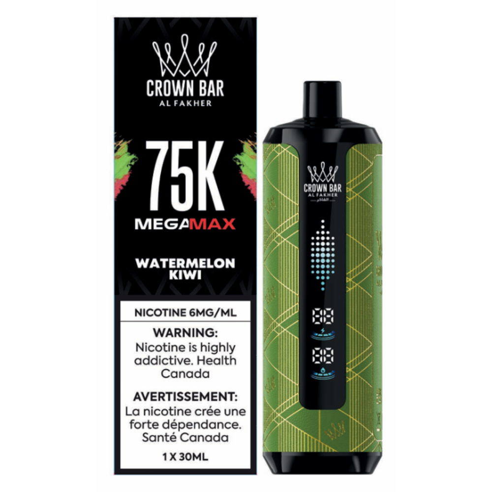 Al Fakher Crown Bar Mega Max 75k Disposable Vape - Watermelon Kiwi