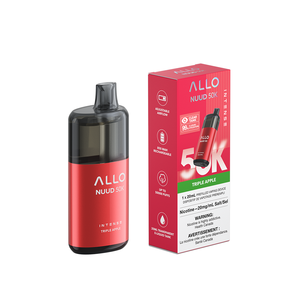 Allo Intense Nuud 50K Disposable Vape - Triple Apple