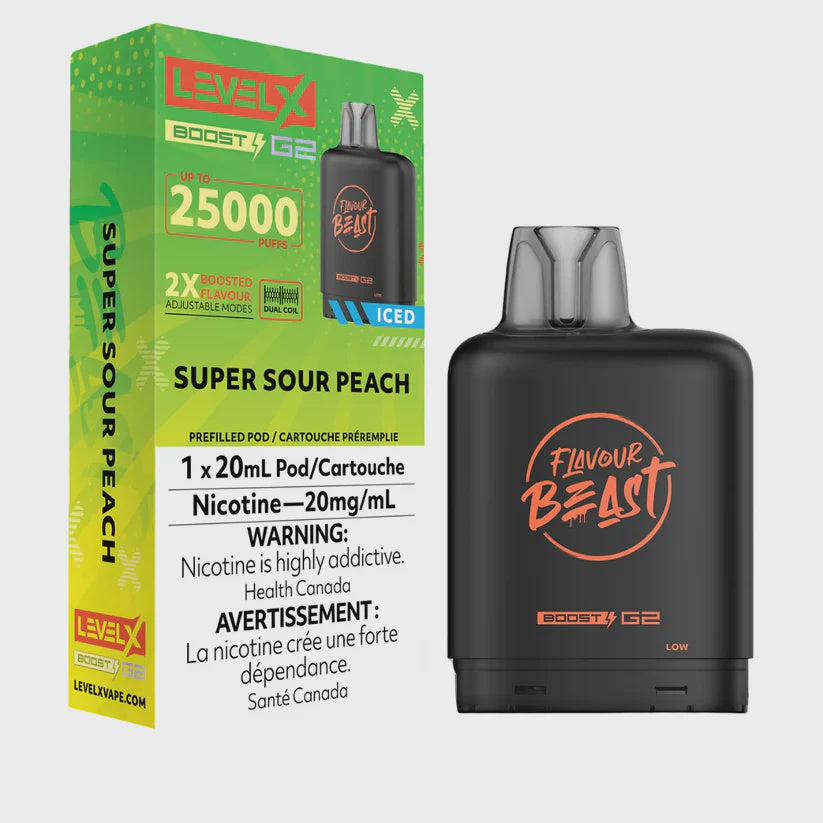Level X Flavour Beast Boost G2 - Super Sour Peach