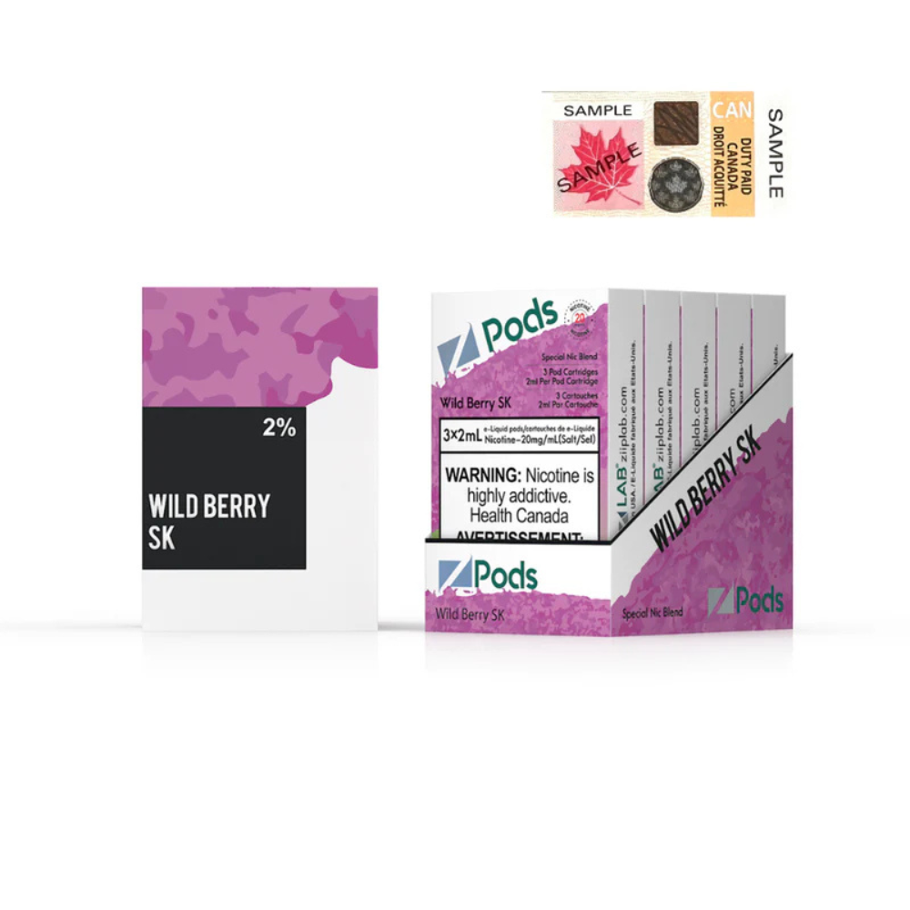 Z Pods 3 x 2mL Pods 400 Puffs - Wild Berry Burst