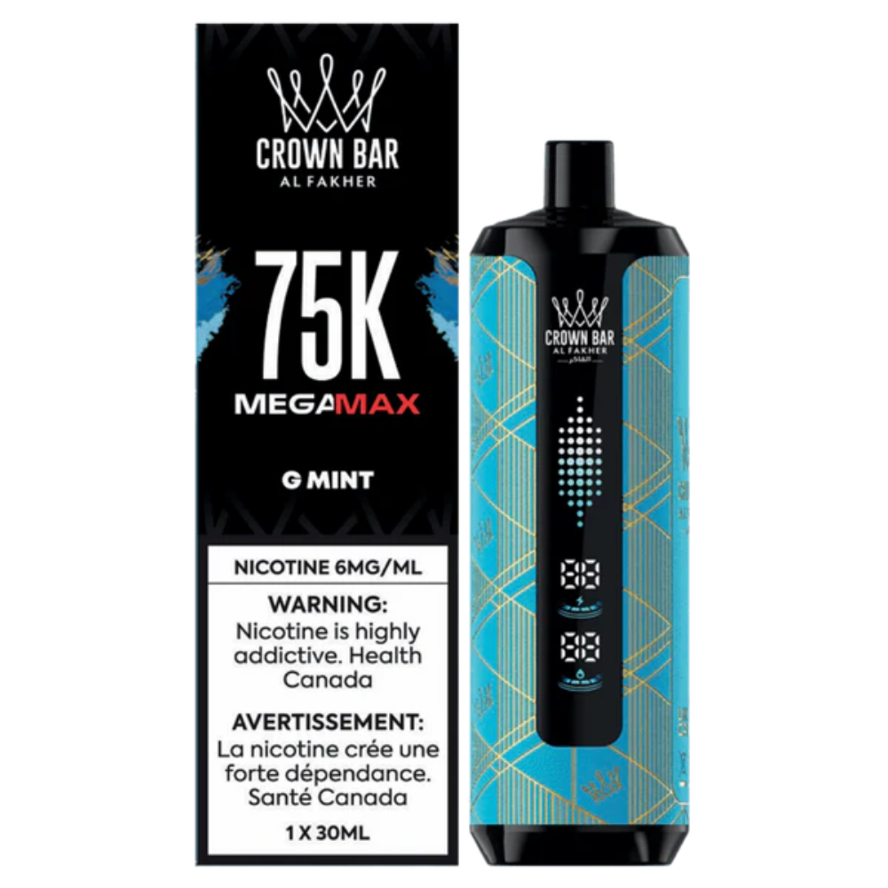 Al Fakher Crown Bar Mega Max 75k Disposable Vape - Gum Mint