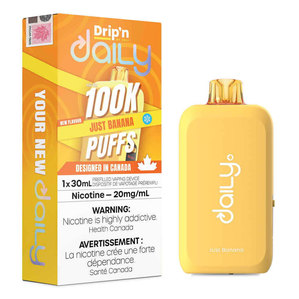 Drip'n Daily Disposable Vape - 100K Puffs - 30mL - Just Banana