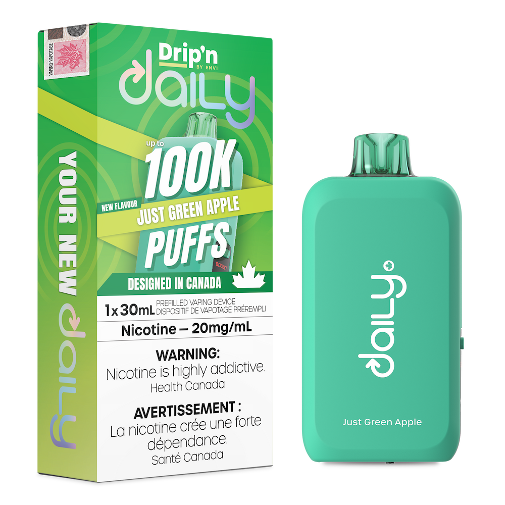 Drip'n Daily Disposable Vape - 100K Puffs - 30mL - Just Green Apple