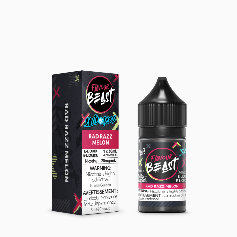 Flavour Beast Salts Vape Juice 30mL 20mg -Rad Razz Melon Iced