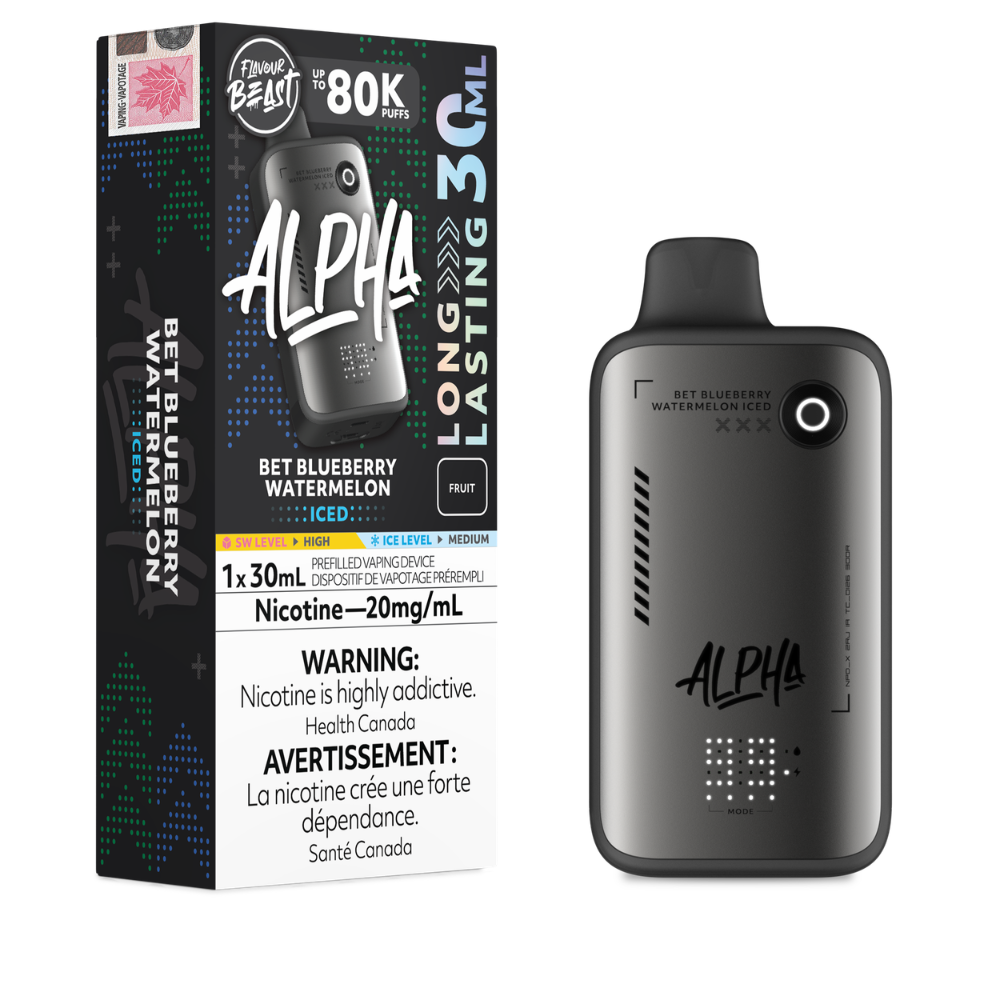 Flavour Beast Alpha Disposable Vape - Bet Blueberry Watermelon Iced - 80K Puffs