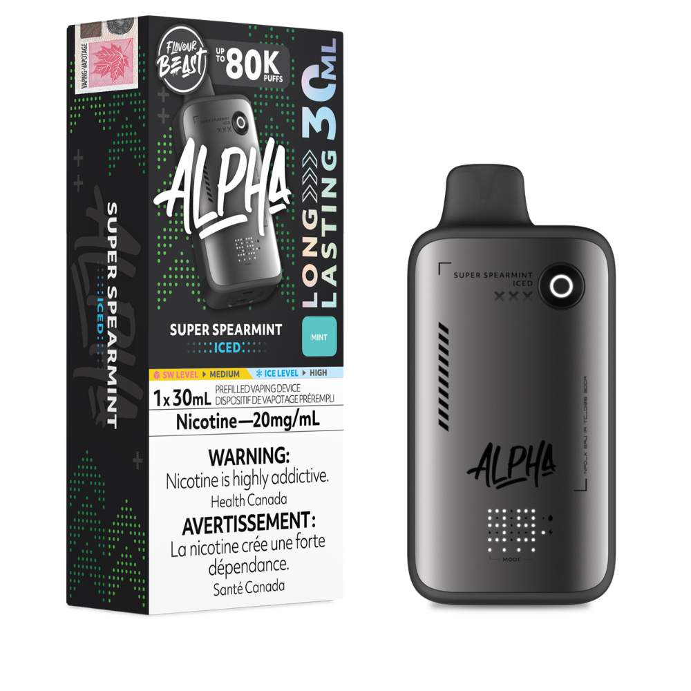 Flavour Beast Alpha Disposable Vape - 80K Puffs - Super Spearmint Iced