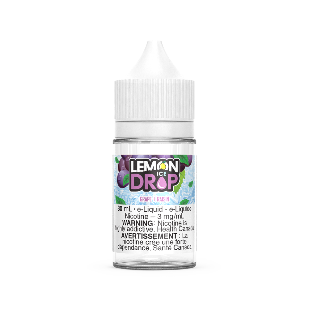Lemon Drop Ice Vape Juice Freebase 30mL - Grape