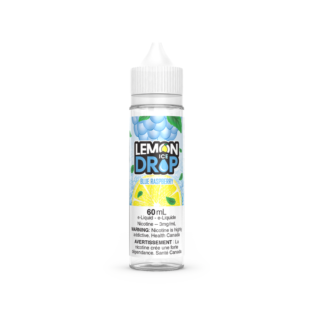 Lemon Drop Ice Vape Juice Freebase 60mL - Blue Raspberry
