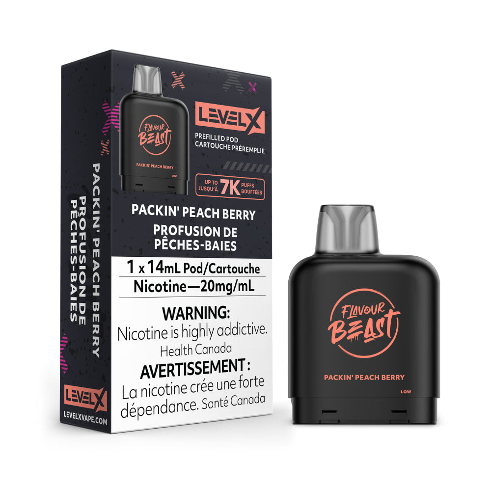 Level X Flavour Beast Pod 14mL Packin' Peach Berry