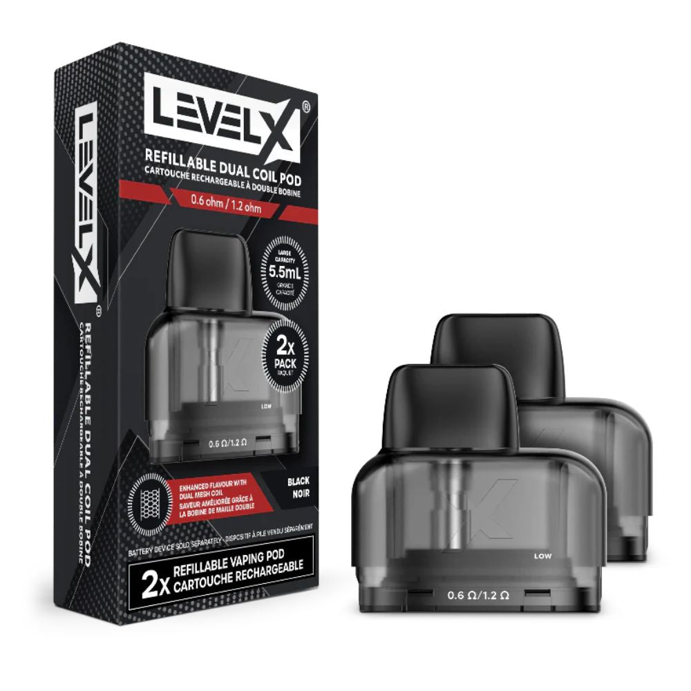 Level X Refillable Dual Coil Pod 0.6Ω / 1.2Ω