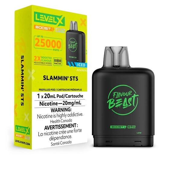 Level X Boost Flavour Beast 20mL Slammin' STS 25000 Puffs 20mg