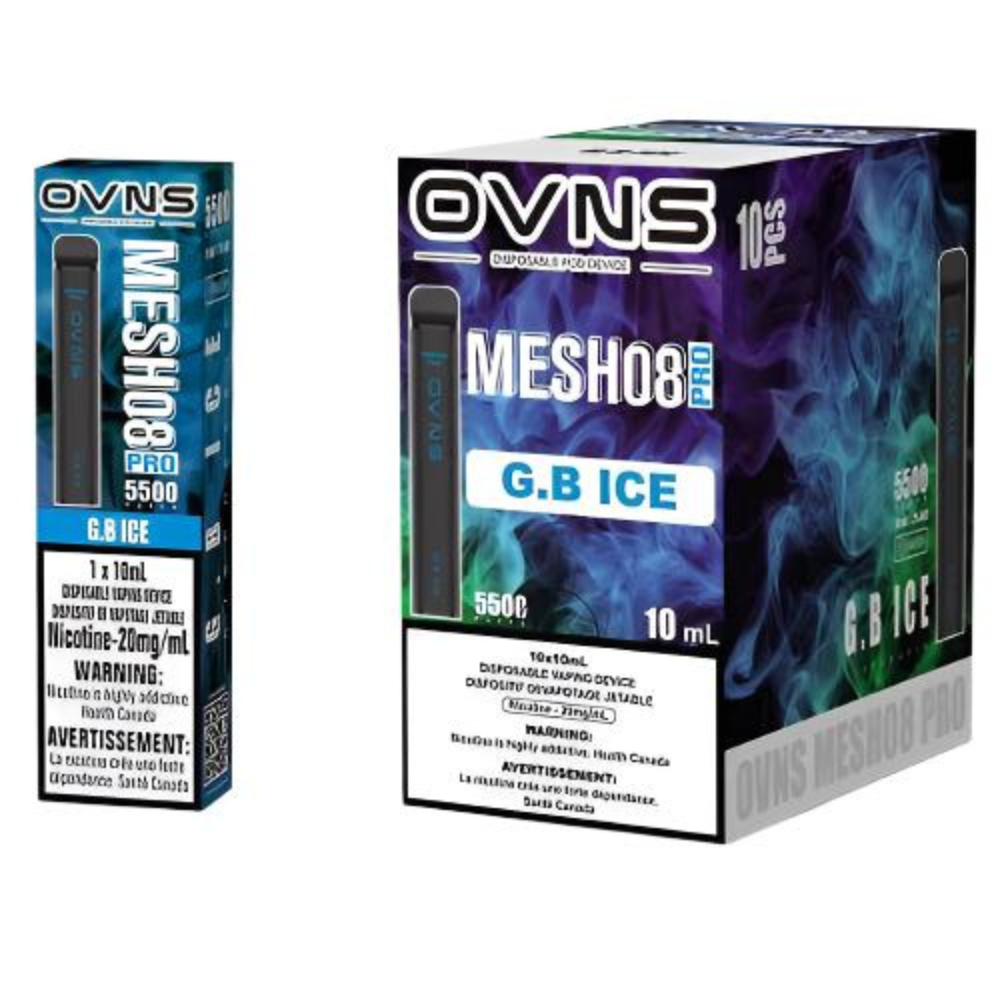 OVNS MESH08 PRO G.B. Ice 10mL 20mg 5500 Puffs 89 Vape Shop OVNS MESH08 PRO G.B. Ice 10mL 20mg 5500 Puffs 89 Vape Shop