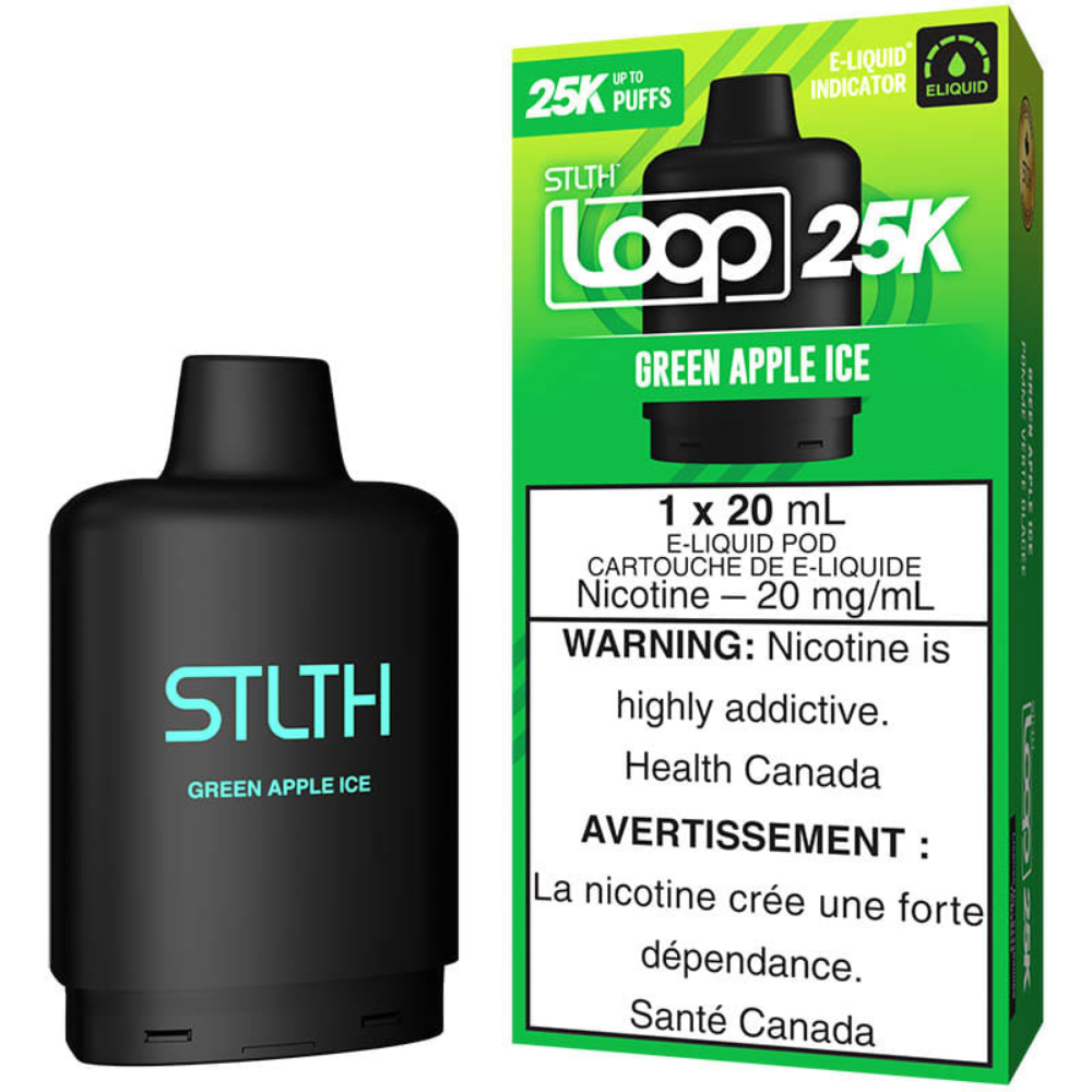 STLTH 25k Loop Pre-filled Vape Pod - Green Apple Ice