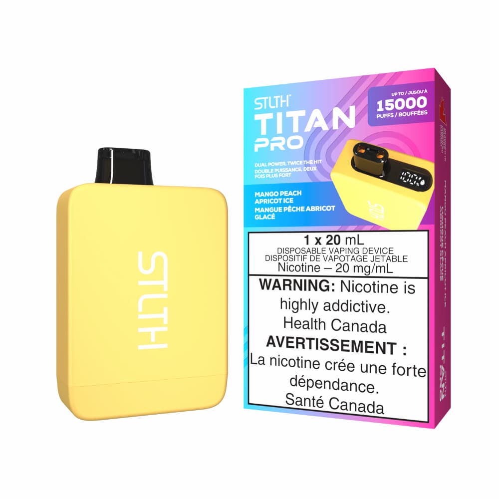 STLTH TITAN PRO Disposable Mango Peach Apricot Ice 15000 Puffs 20mg