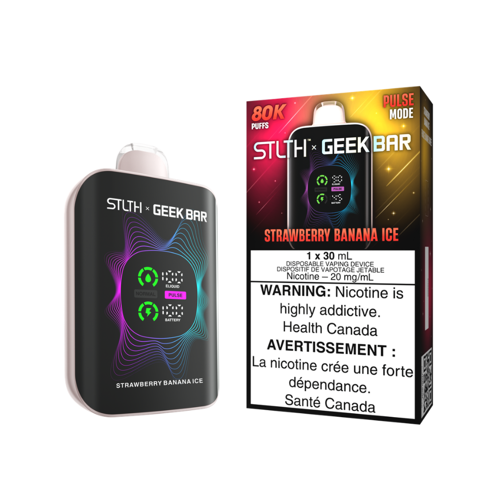 Stlth x Geek Bar 80K Disposable Vape - Strawberry Banana Ice