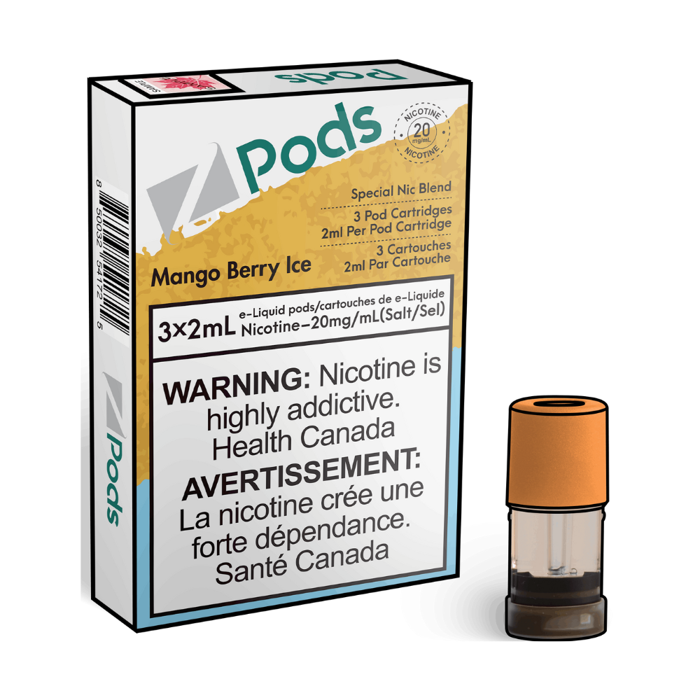 Z PODS Mango Berry Ice 3 x 2mL Pods 400 Puffs 89 Vape Shop Z PODS Mango Berry Ice 3 x 2mL Pods 400 Puffs 89 Vape Shop