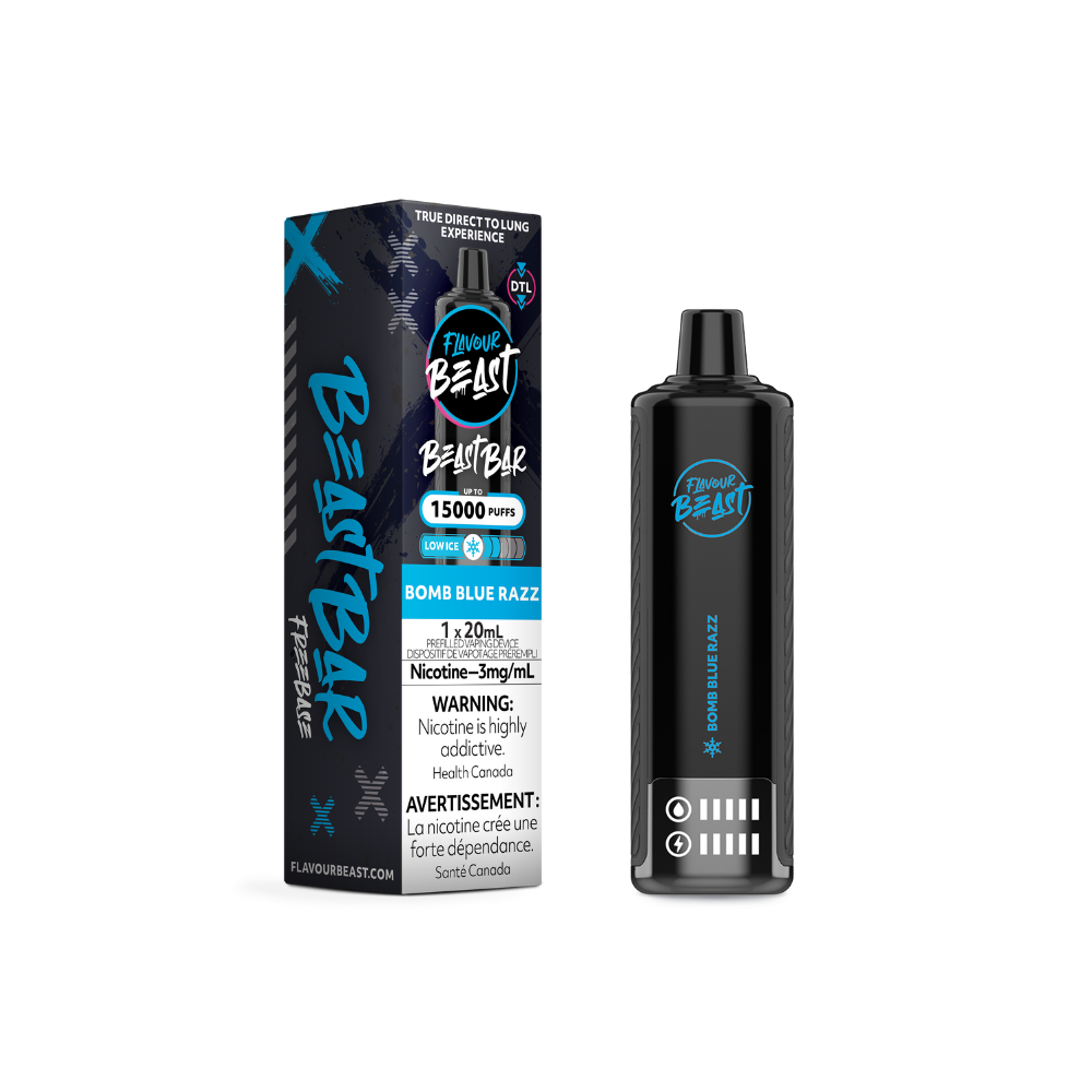 Flavour Beast Beast Bar Bomb Blue Razz Low Ice 15000 Puffs 3mg