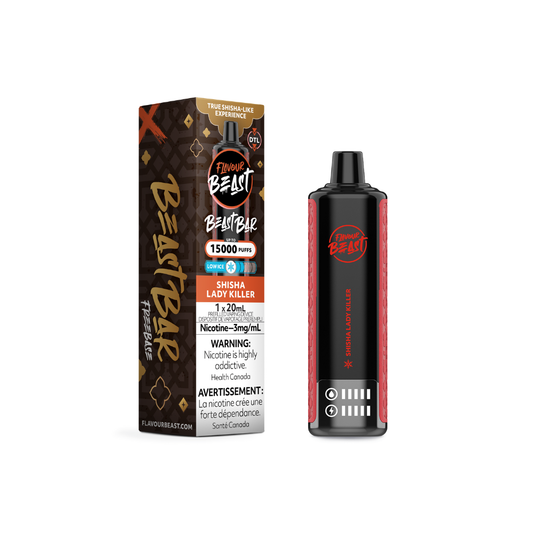 Flavour Beast Beast Bar Shisha Lady Killer Low Ice 15000 Puffs 3mg