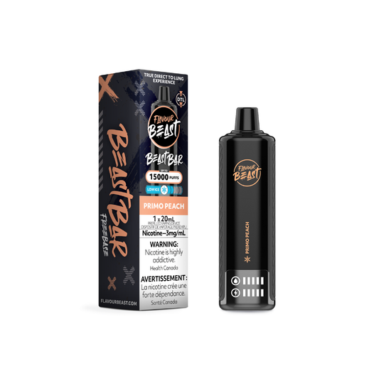 Flavour Beast Beast Bar Primo Peach Low Ice 15000 Puffs 3mg