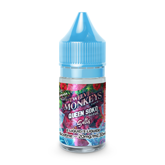 Twelve Monkeys Salts Vape Juice 30mL 20mg - Queen Soko Ice Age