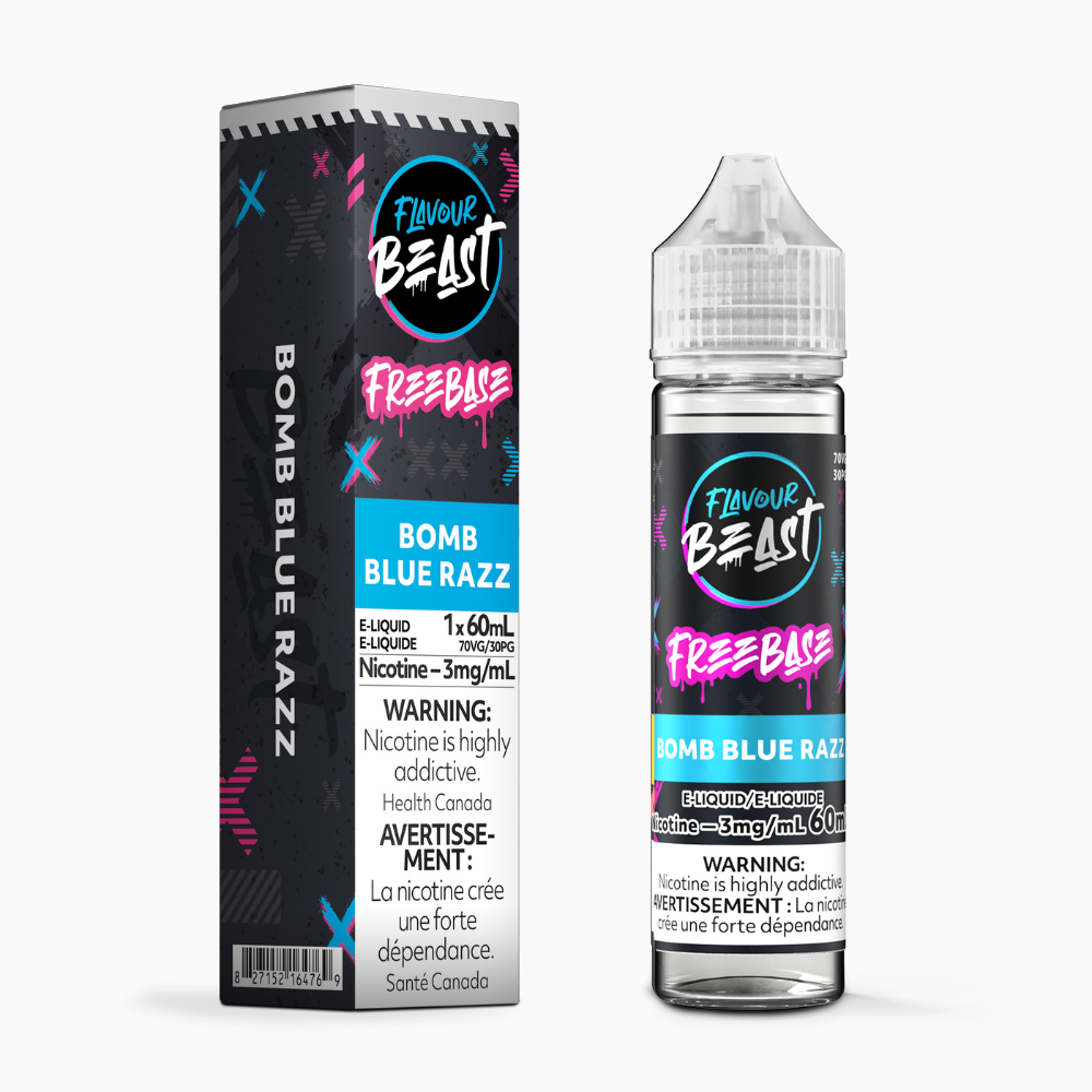 Flavour Beast Freebase Vape Juice 60mL 3mg - Bomb Blue Razz