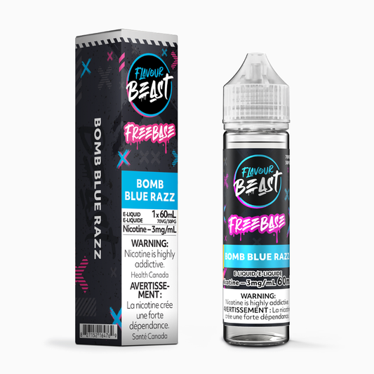 Flavour Beast Freebase Vape Juice 60mL 3mg - Bomb Blue Razz
