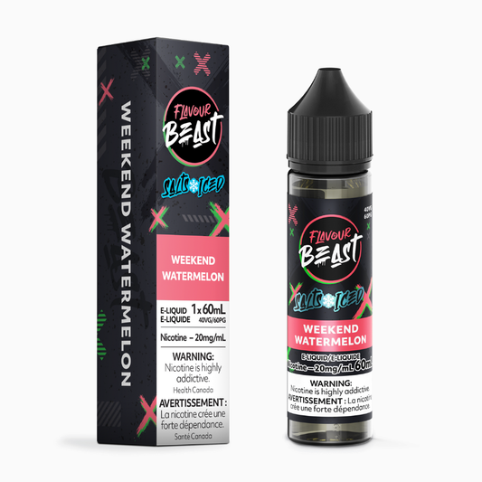 Flavour Beast Salts Vape Juice 60mL 20mg - Weekend Watermelon Iced