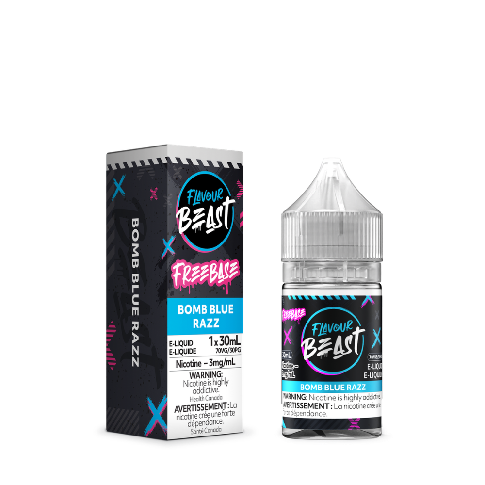 Flavour Beast Freebase Vape Juice 30mL 3mg - Bomb Blue Razz