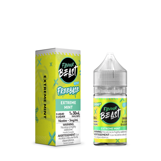 Flavour Beast Freebase Vape Juice 30mL 3mg - Extreme Mint Iced