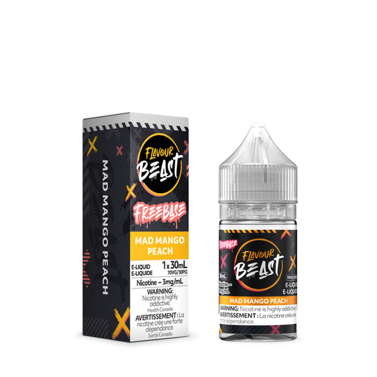 Flavour Beast Freebase Vape Juice 30mL 3mg - Mad Mango Peach