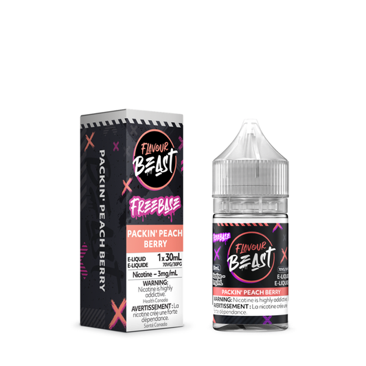 Flavour Beast Freebase Vape Juice 30mL 3mg - Packin' Peach Berry