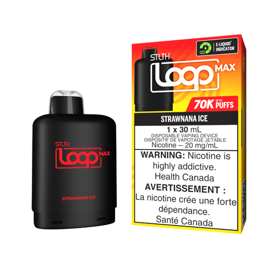 STLTH 70k Loop Max Pre-filled Vape Pod - Strawnana Ice