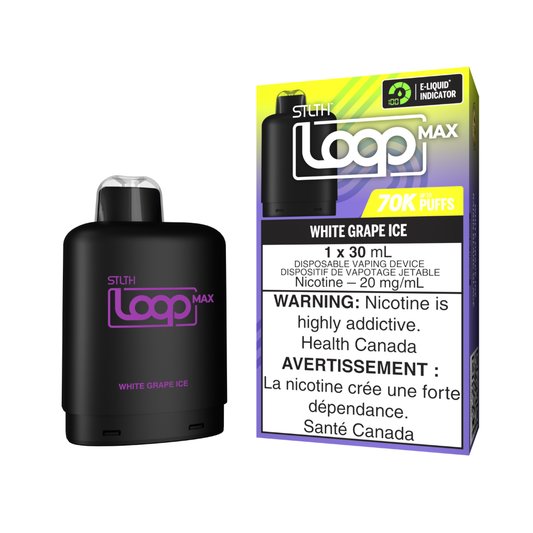 STLTH 70k Loop Max Pre-filled Vape Pod - White Grape Ice