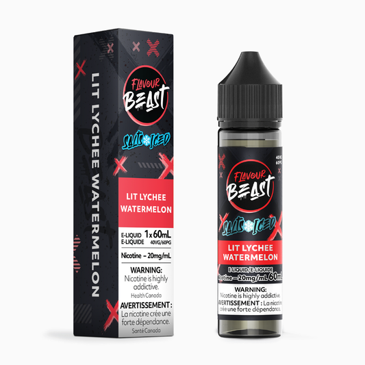 Flavour Beast Salts Vape Juice 60mL 20mg - Lit Lychee Watermelon Iced