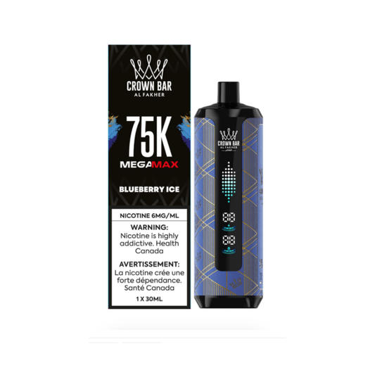 Al Fakher Crown Bar Mega Max 75k Disposable Vape - Blueberry Ice